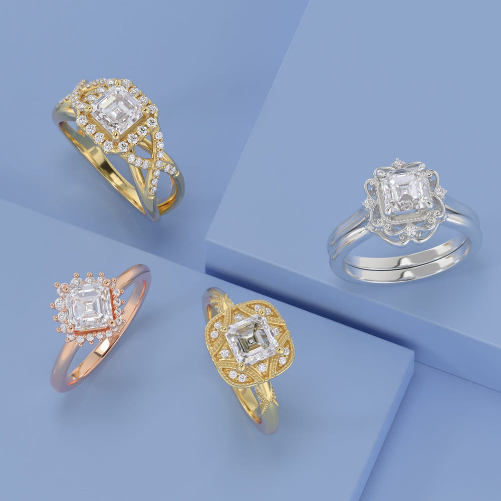 Asscher Cut Engagement Rings